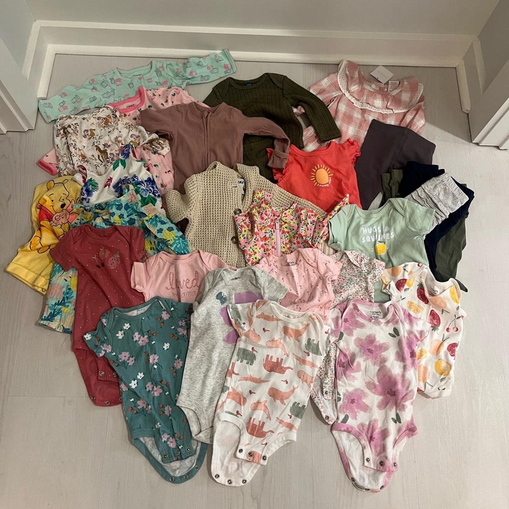 30 Piece: 3-6 month Baby Girl Clothing Lot